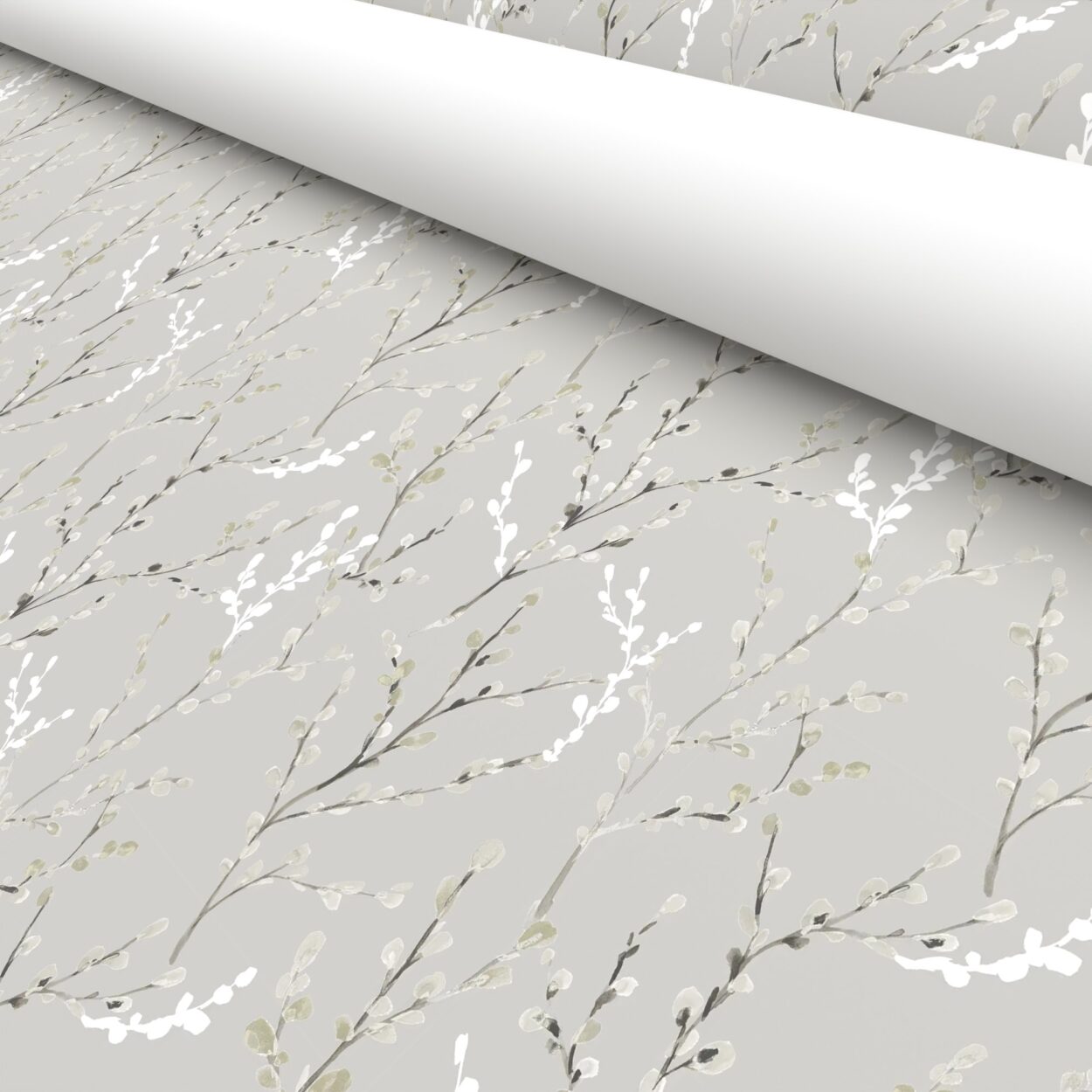 Willow Tree Blackout Birch White Motorised Roller Blind - Image 6