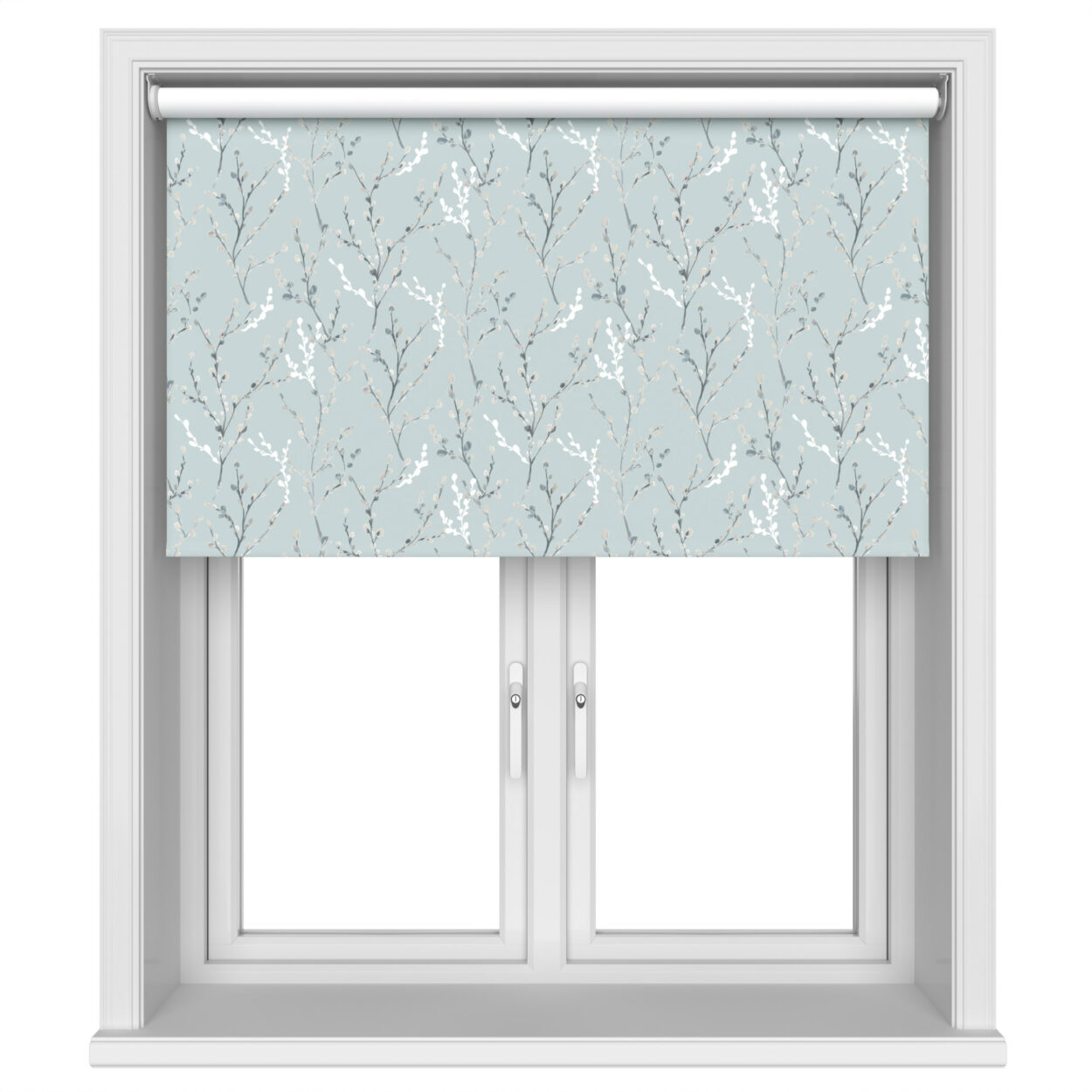 Willow Blackout Morning Mist Motorised Roller Blind - Image 3