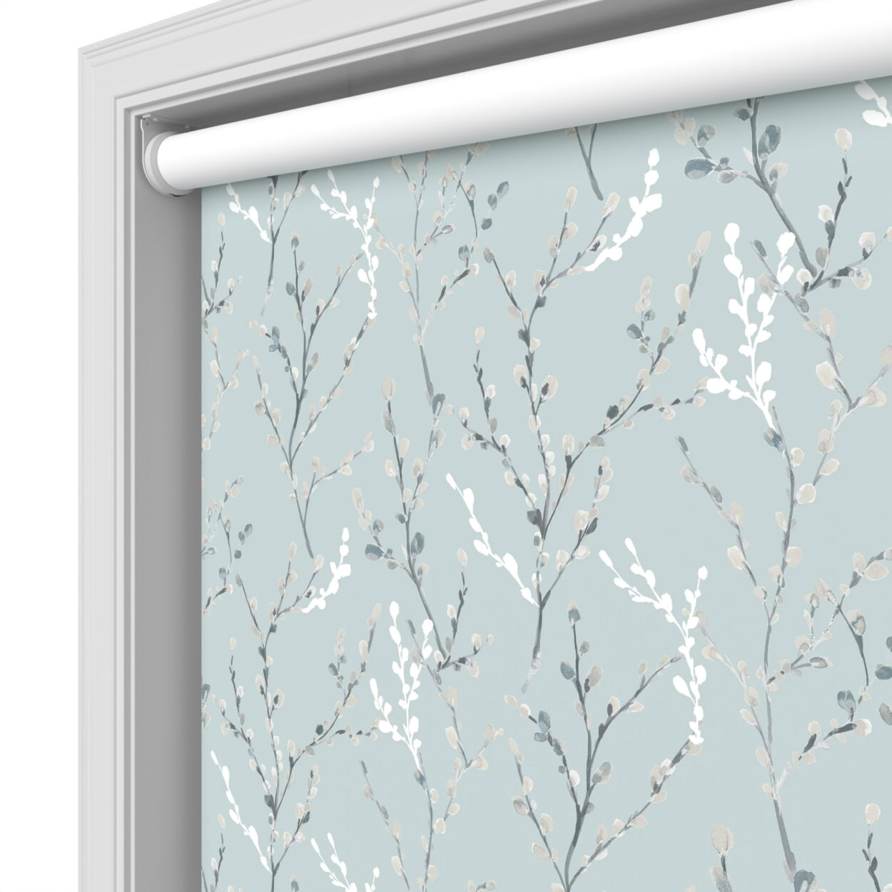 Willow Blackout Morning Mist Motorised Roller Blind - Image 5