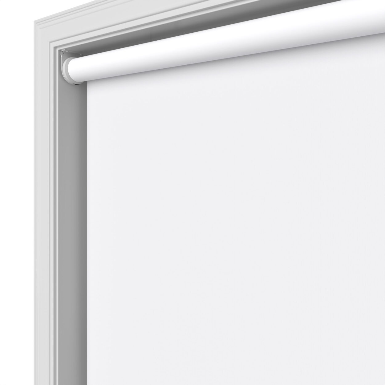 Easton Blackout Snowy White Motorised Roller Blind - Image 5