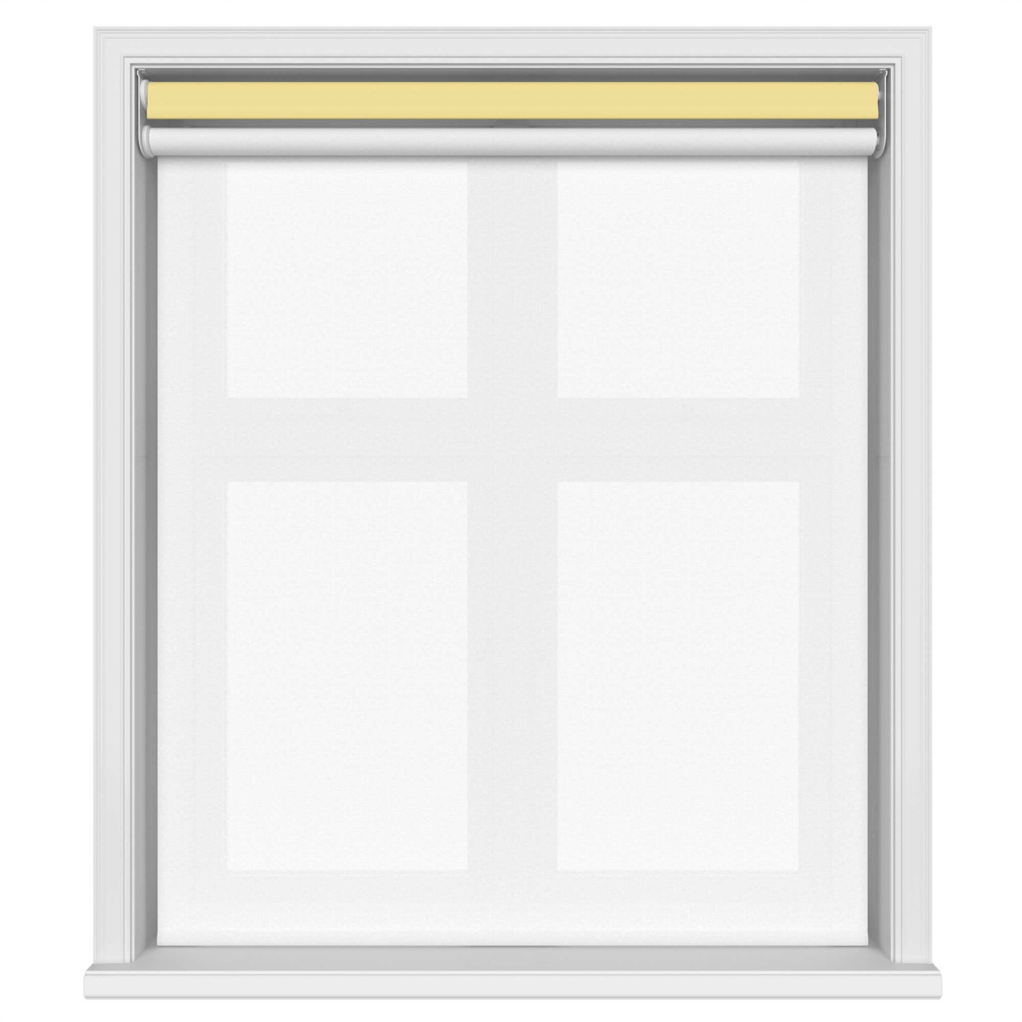 Dover Blackout Sunlit Yellow Motorised Double Roller Blind - Image 3