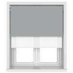 Dover Blackout Iron Grey Motorised Double Roller Blind