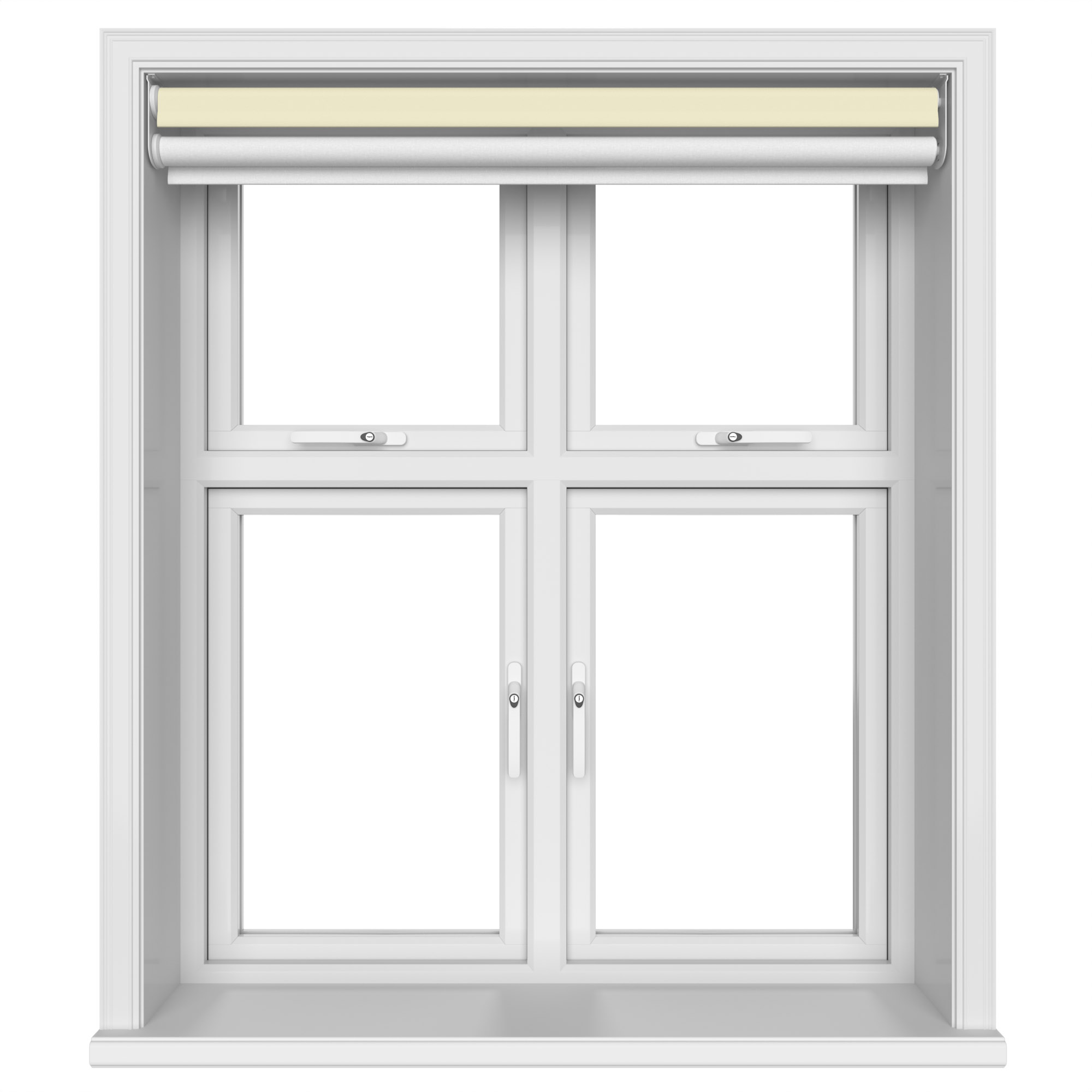 Dover Blackout Buttercream Motorised Double Roller Blind - Image 5