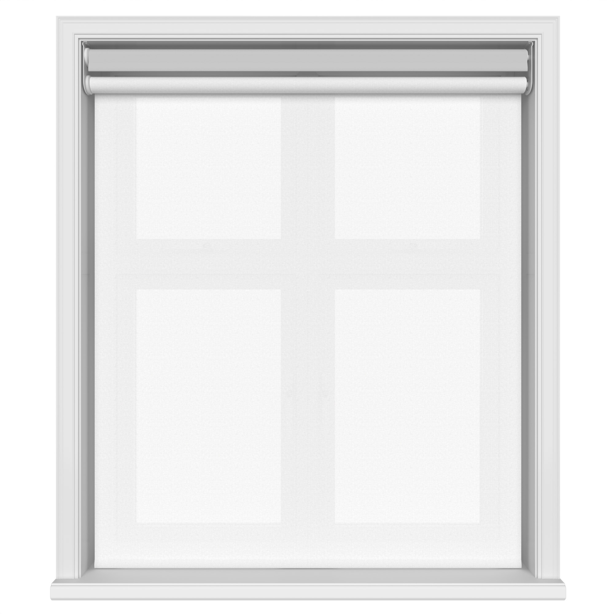 Dover Blackout Light Grey Motorised Double Roller Blind - Image 3