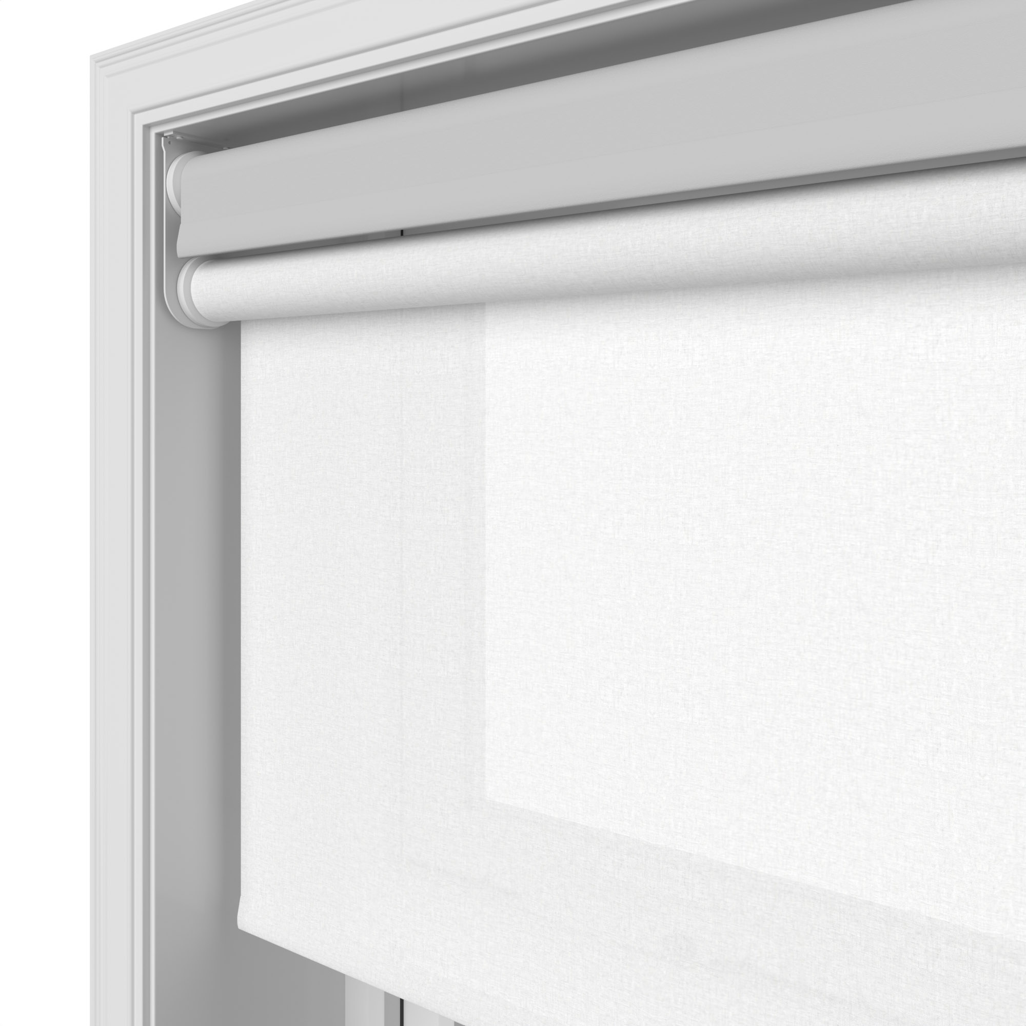 Dover Blackout Light Grey Motorised Double Roller Blind - Image 7