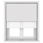 Dover Blackout Frosted White Motorised Double Roller Blind