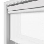 Dover Blackout Frosted White Motorised Double Roller Blind