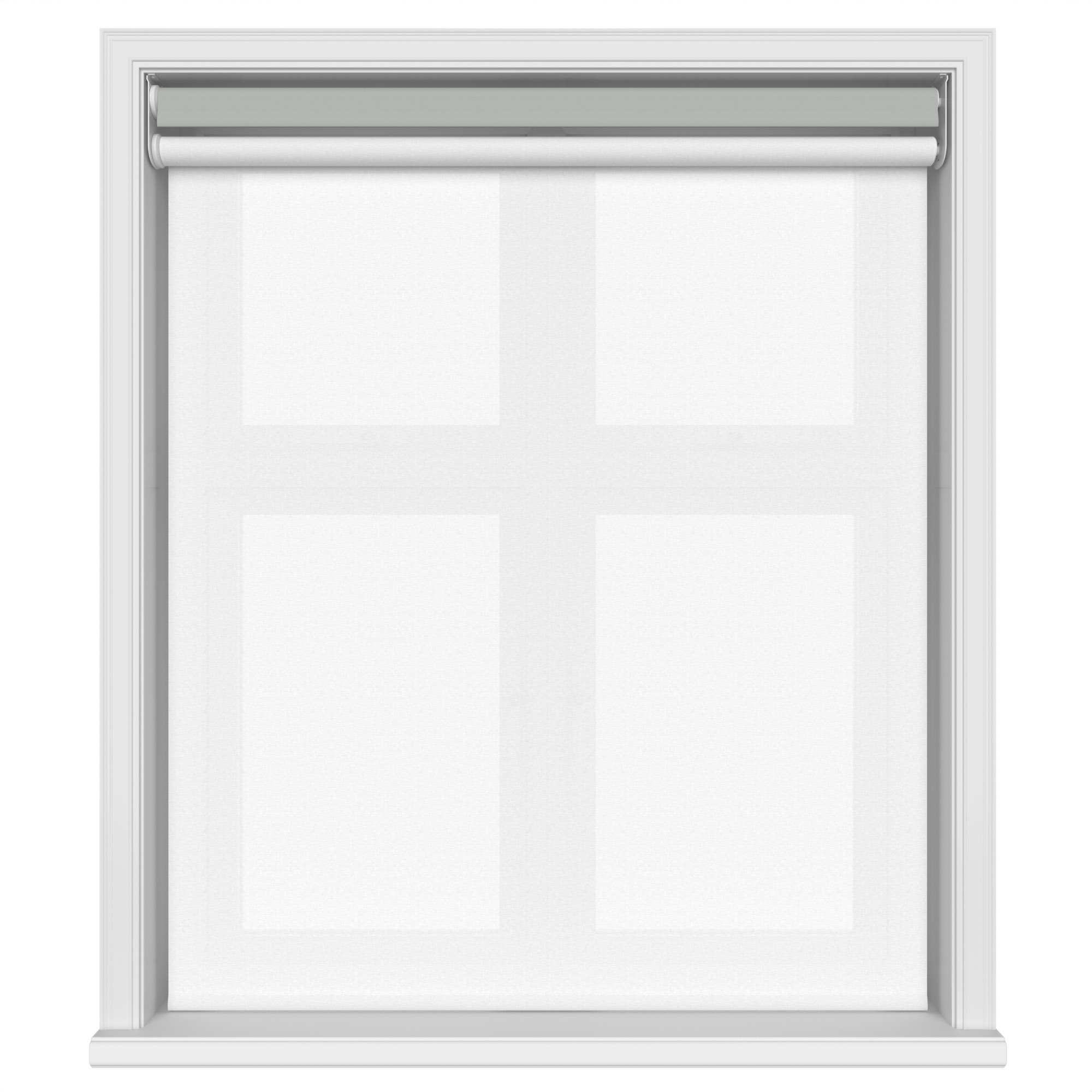 Dover Blackout Pewter Grey Motorised Double Roller Blind - Image 3