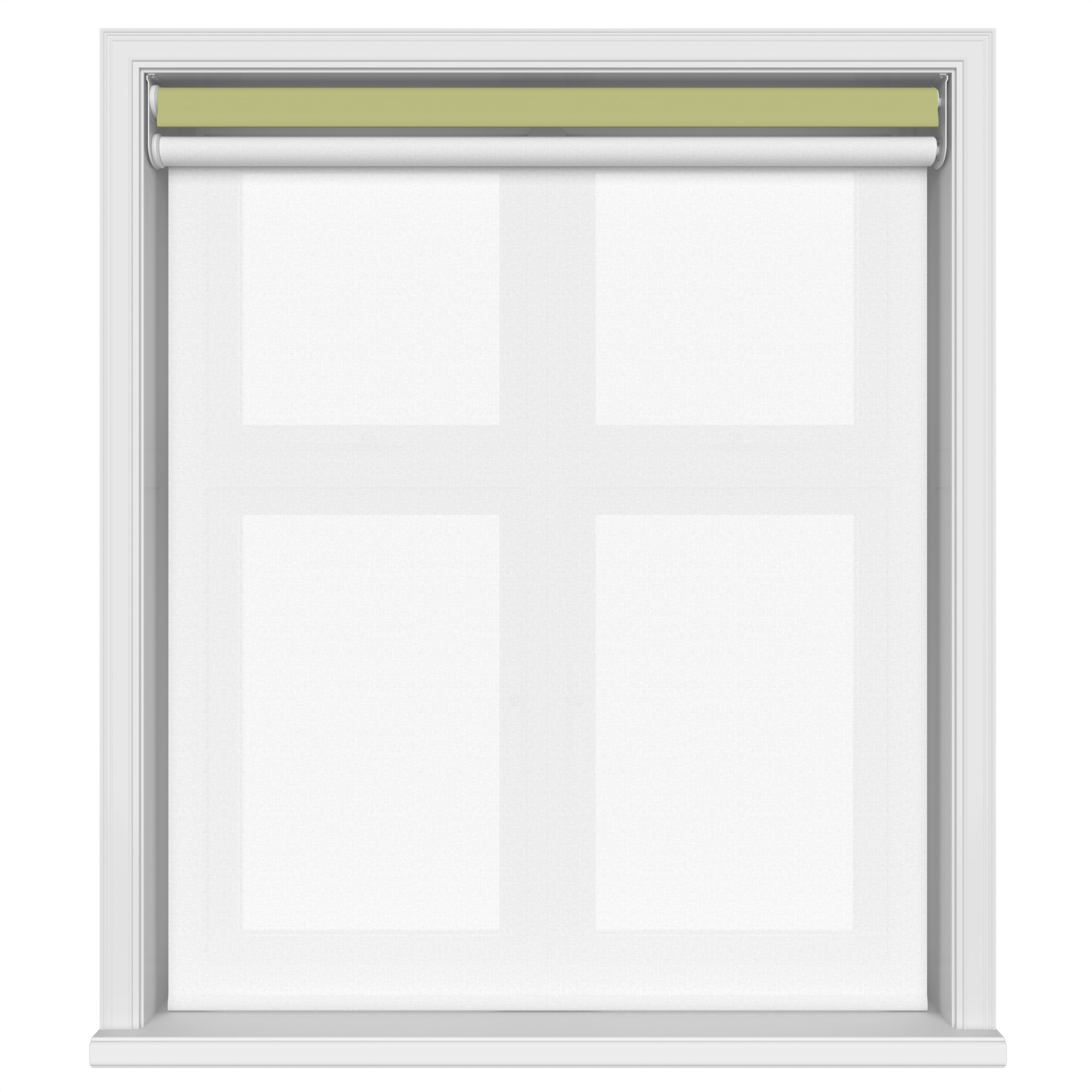 Dover Blackout Pale Glade Motorised Double Roller Blind - Image 3