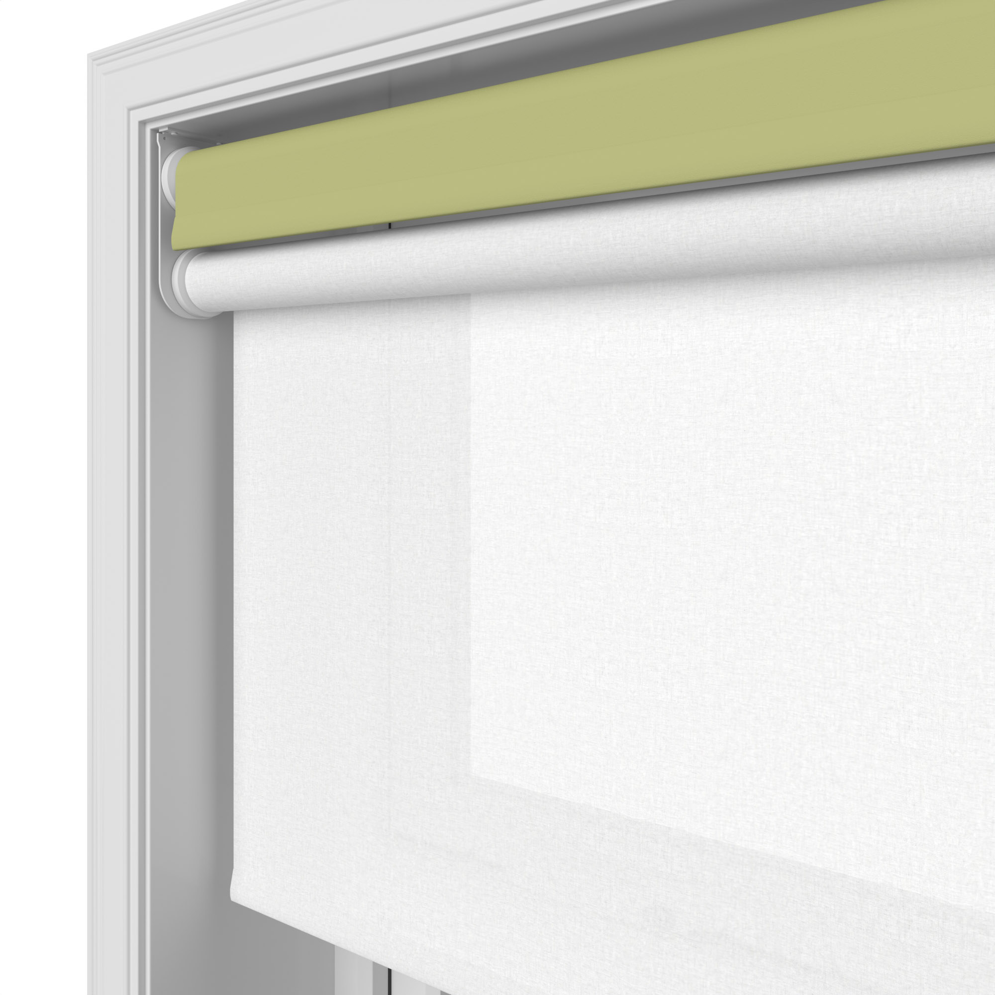 Dover Blackout Pale Glade Motorised Double Roller Blind - Image 7