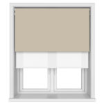 Dover Blackout Sandy Beige Motorised Double Roller Blind