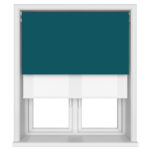 Dover Blackout Teal Depth Motorised Double Roller Blind