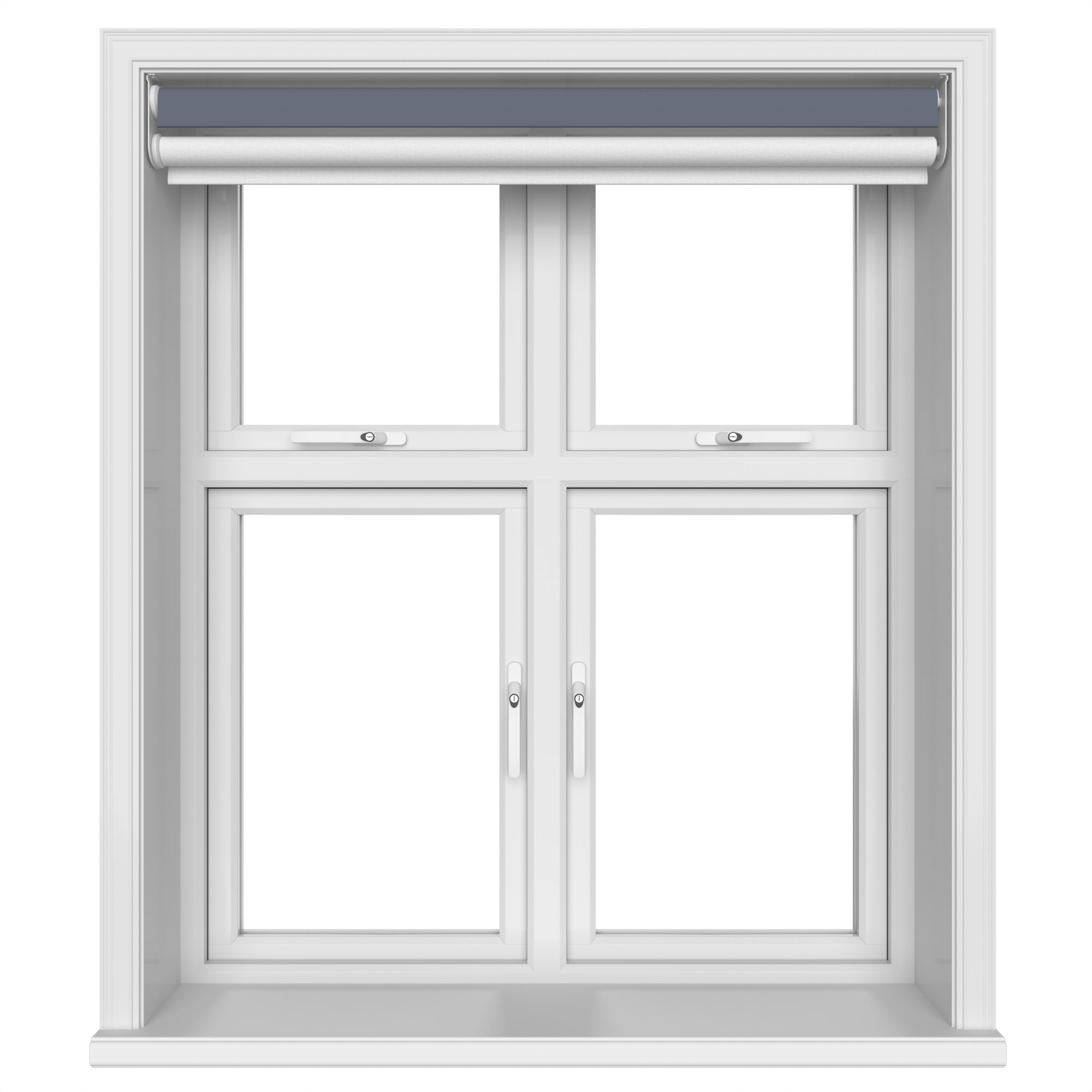 Dover Blackout Twilight Blue Motorised Double Roller Blind - Image 5