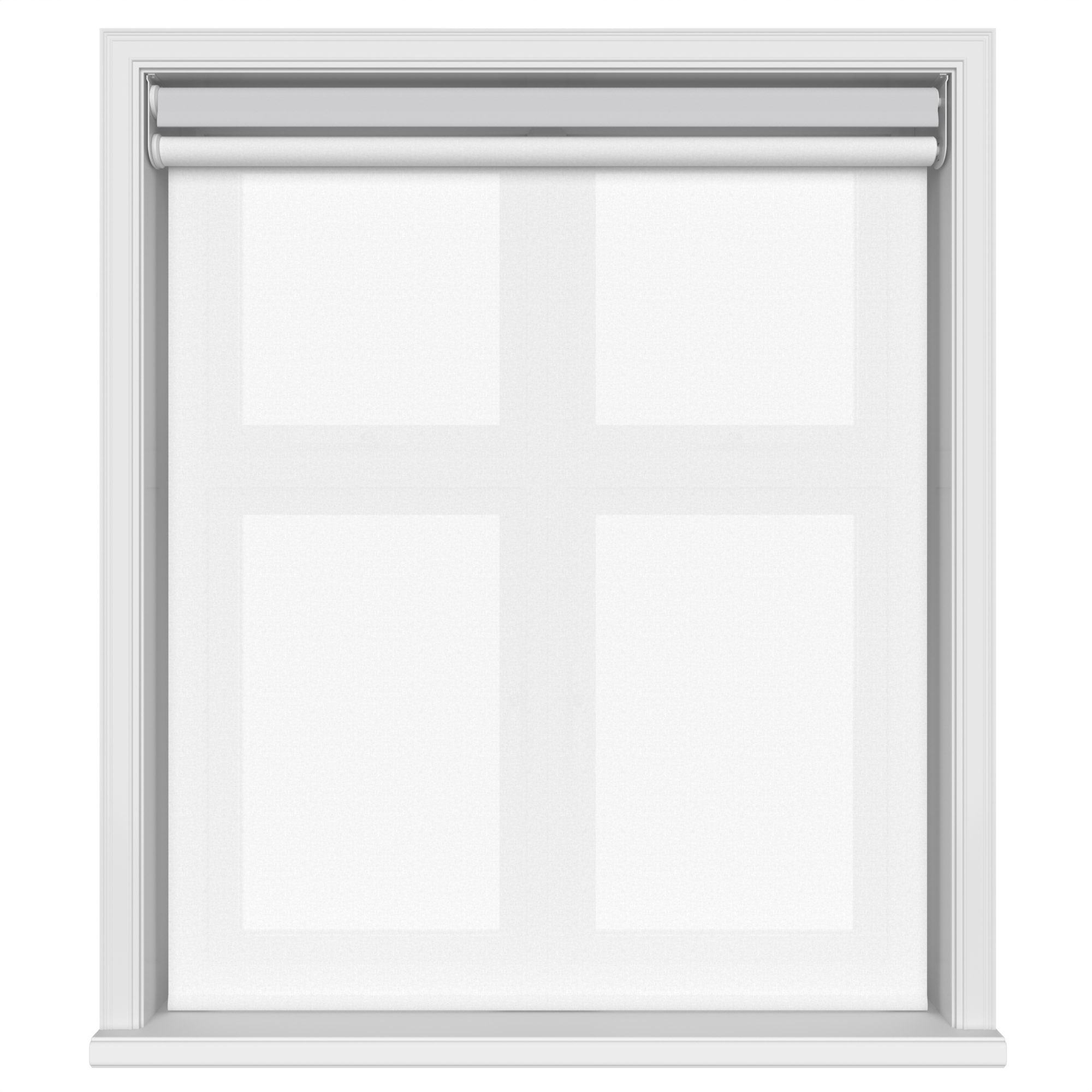 Dover Blackout Subtle Grey Motorised Double Roller Blind - Image 3
