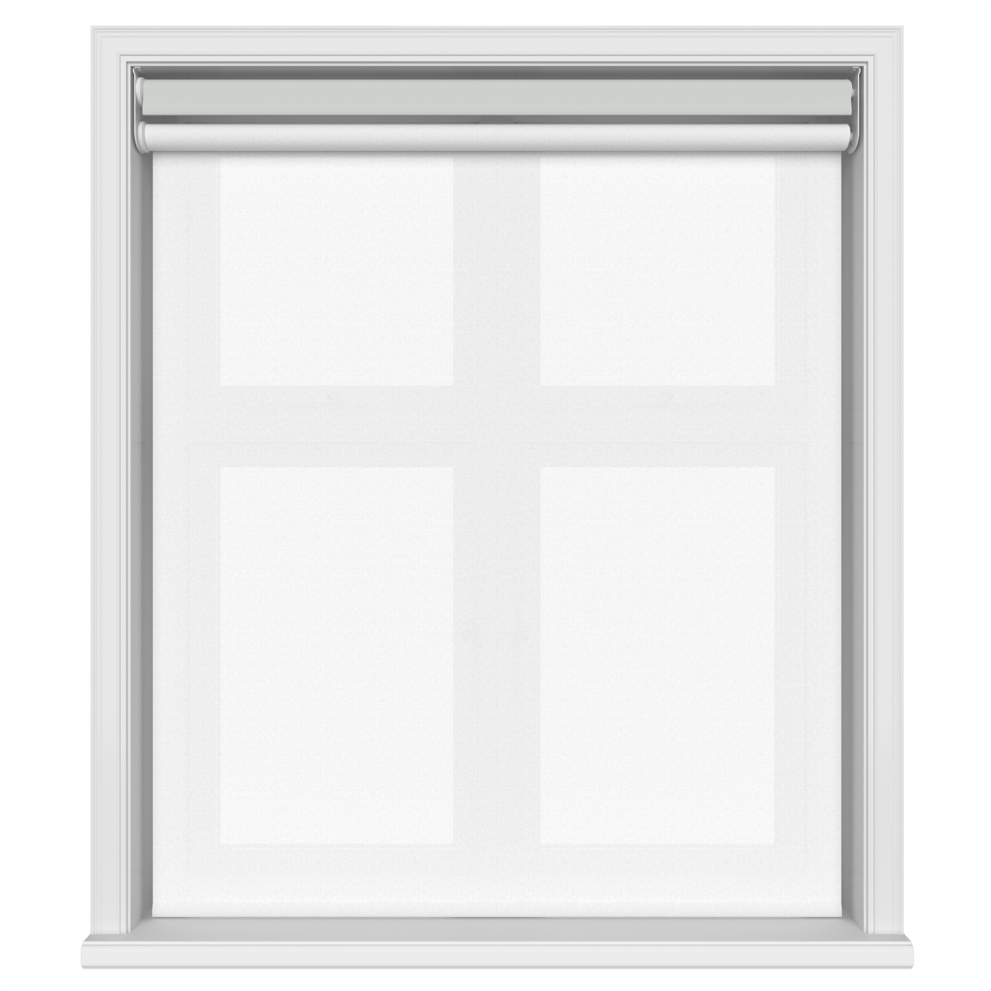 Dover Blackout Mist Grey Motorised Double Roller Blind - Image 3