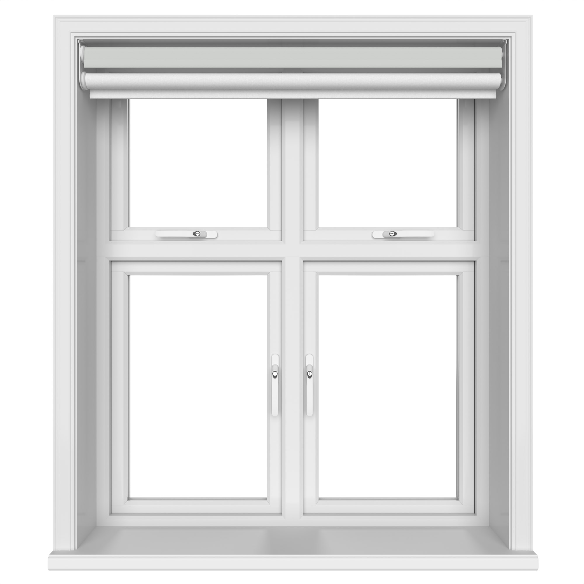 Dover Blackout Mist Grey Motorised Double Roller Blind - Image 5
