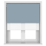 Dover Blackout Gentle Blue Motorised Double Roller Blind