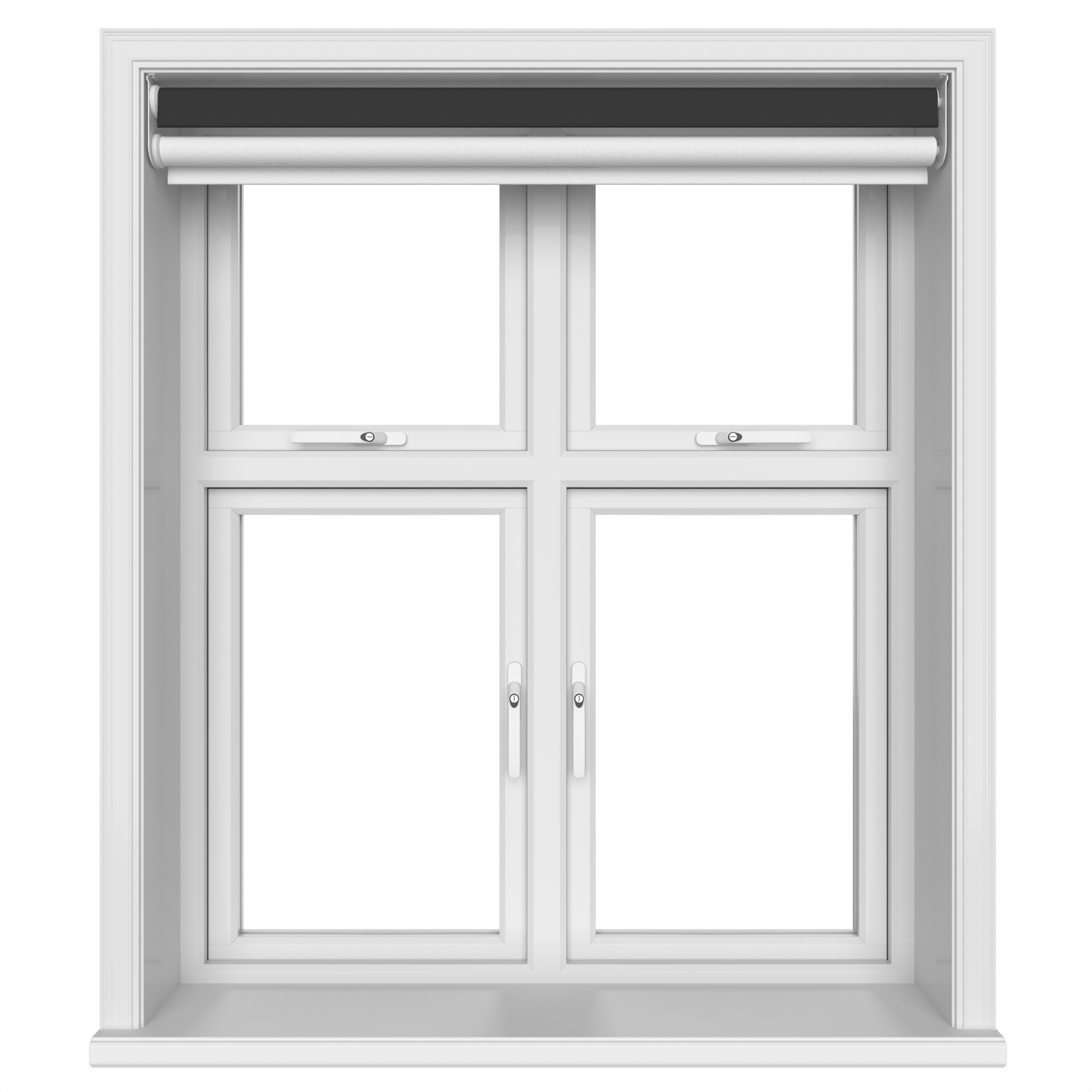 Dover Blackout Jet Black Motorised Double Roller Blind - Image 5