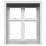 Dover Blackout Jet Black Motorised Double Roller Blind