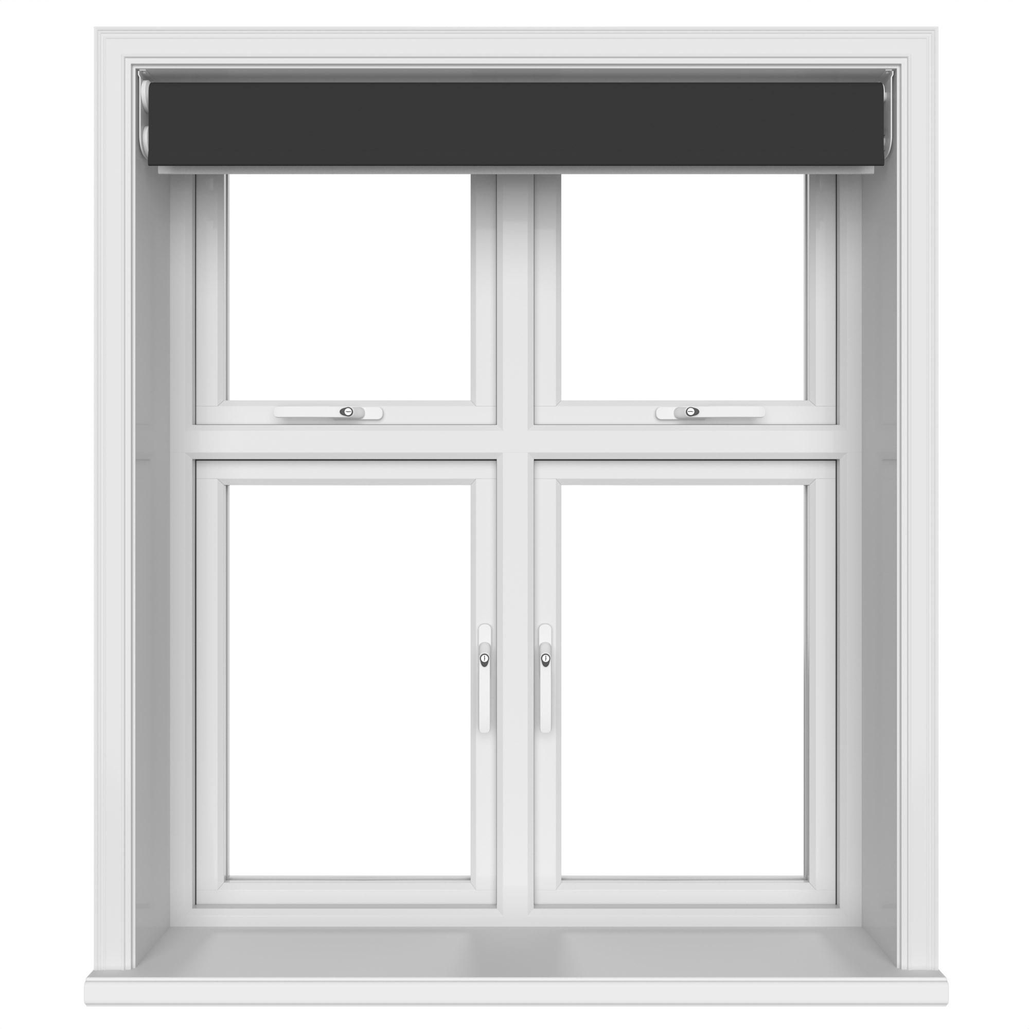Dover Blackout Jet Black Motorised Double Roller Blind - Image 6