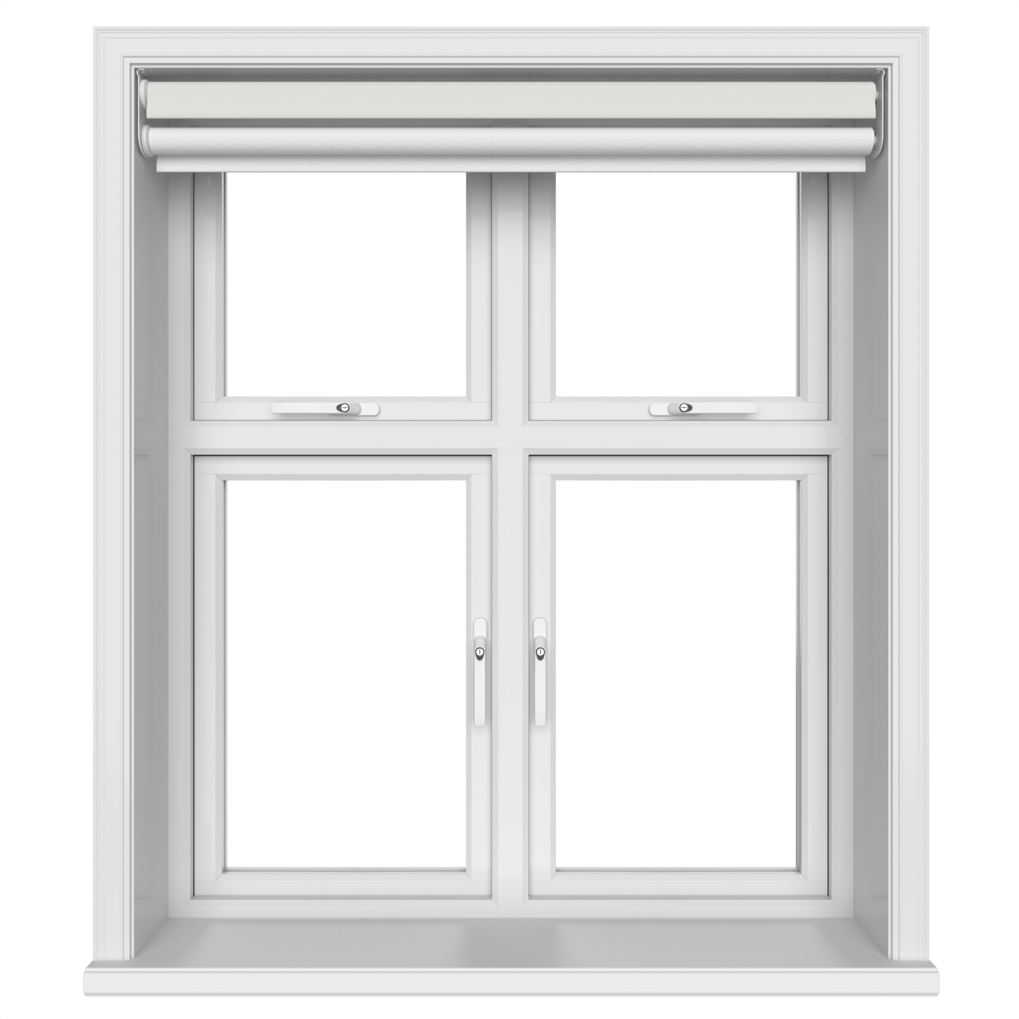 Dover Blackout Chalk White Motorised Double Roller Blind - Image 5