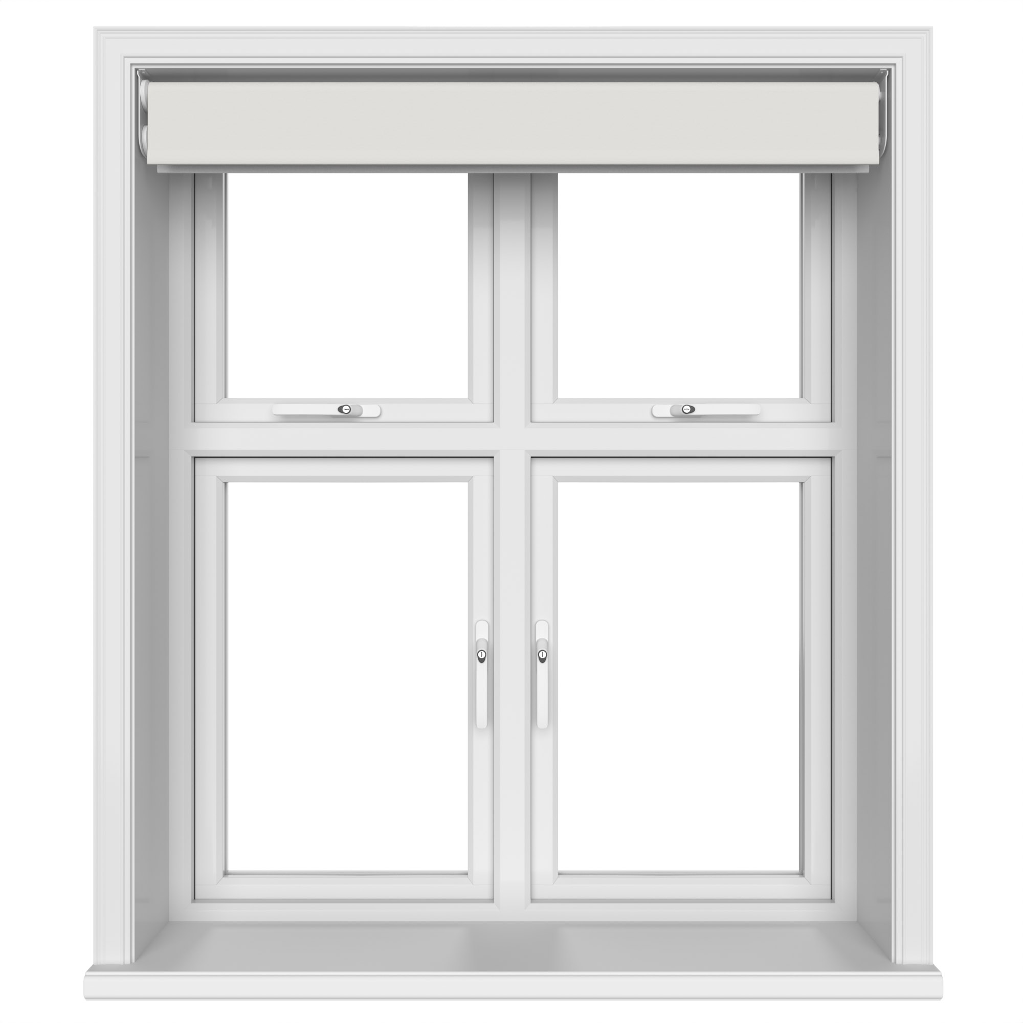 Dover Blackout Chalk White Motorised Double Roller Blind - Image 6