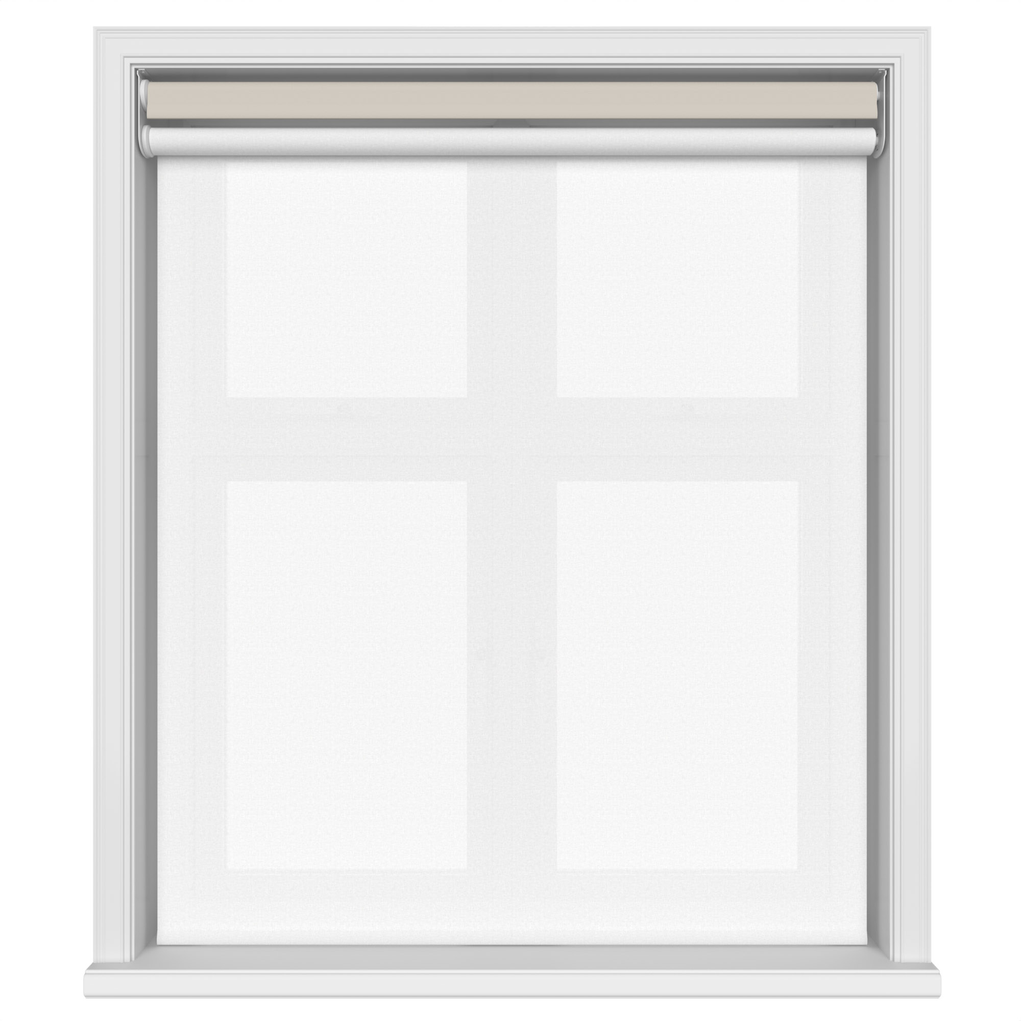 Dover Blackout Warm Sand Motorised Double Roller Blind - Image 3