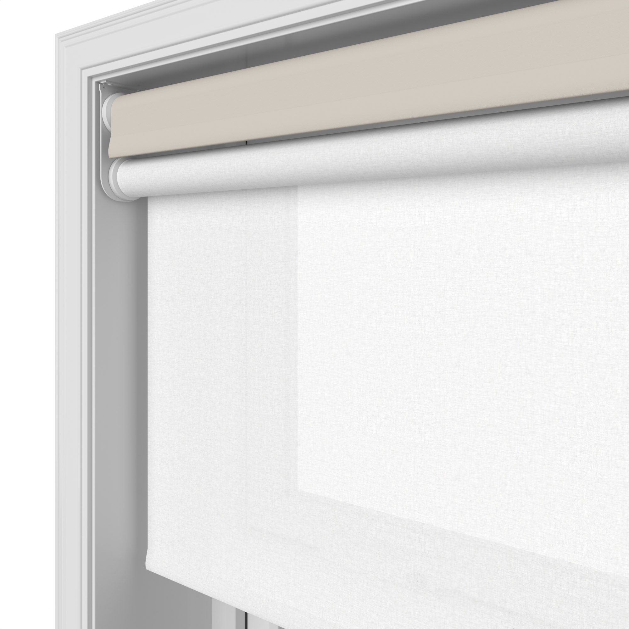 Dover Blackout Warm Sand Motorised Double Roller Blind - Image 7
