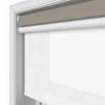 Dover Blackout Mushroom Beige Motorised Double Roller Blind