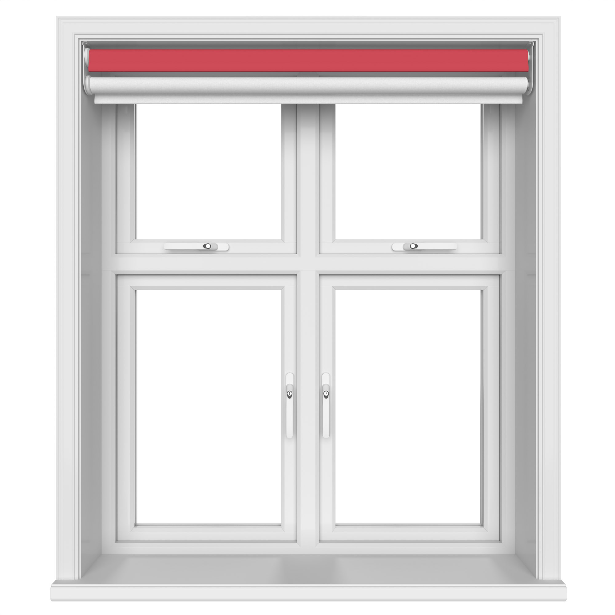 Dover Blackout Flame Red Motorised Double Roller Blind - Image 5