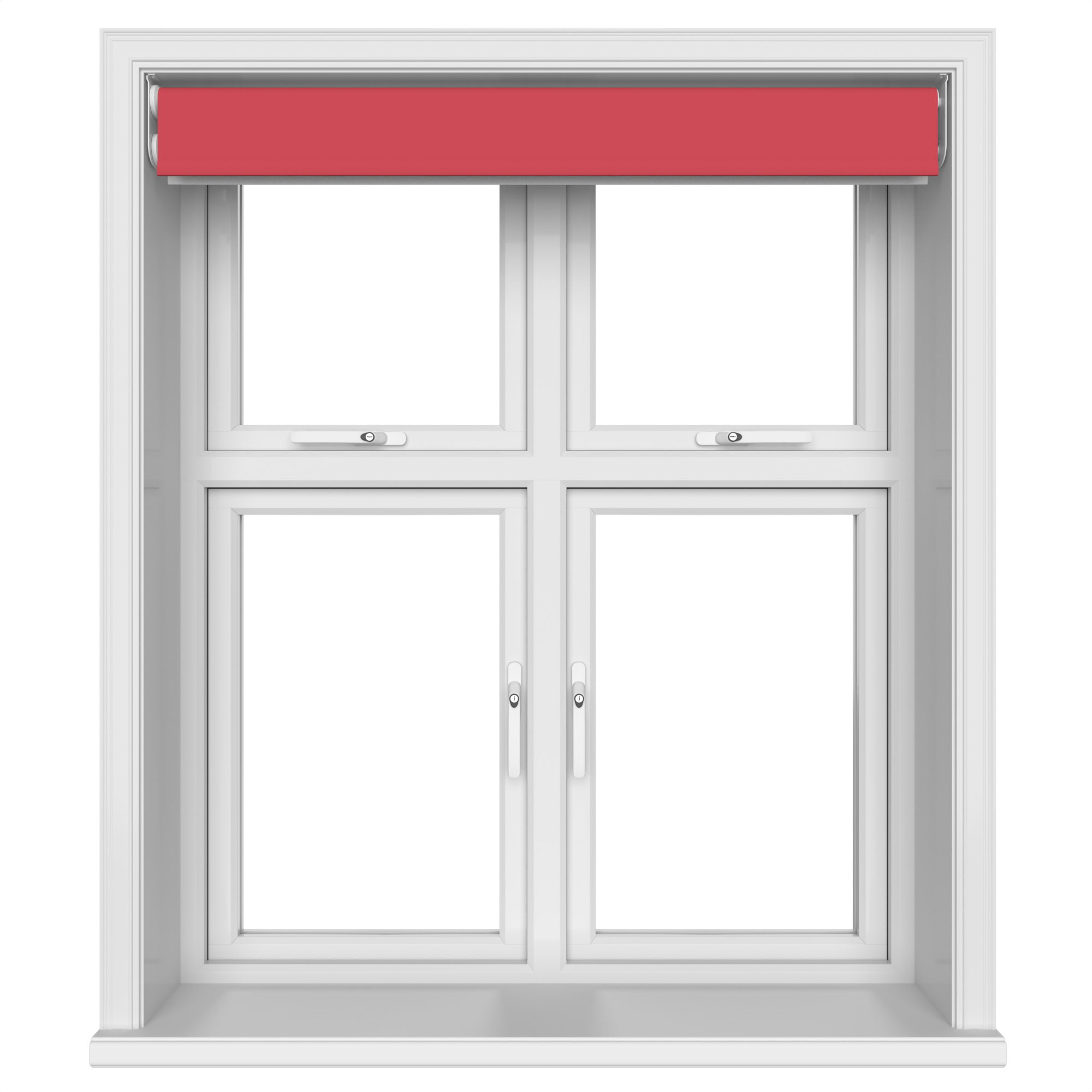 Dover Blackout Flame Red Motorised Double Roller Blind - Image 6