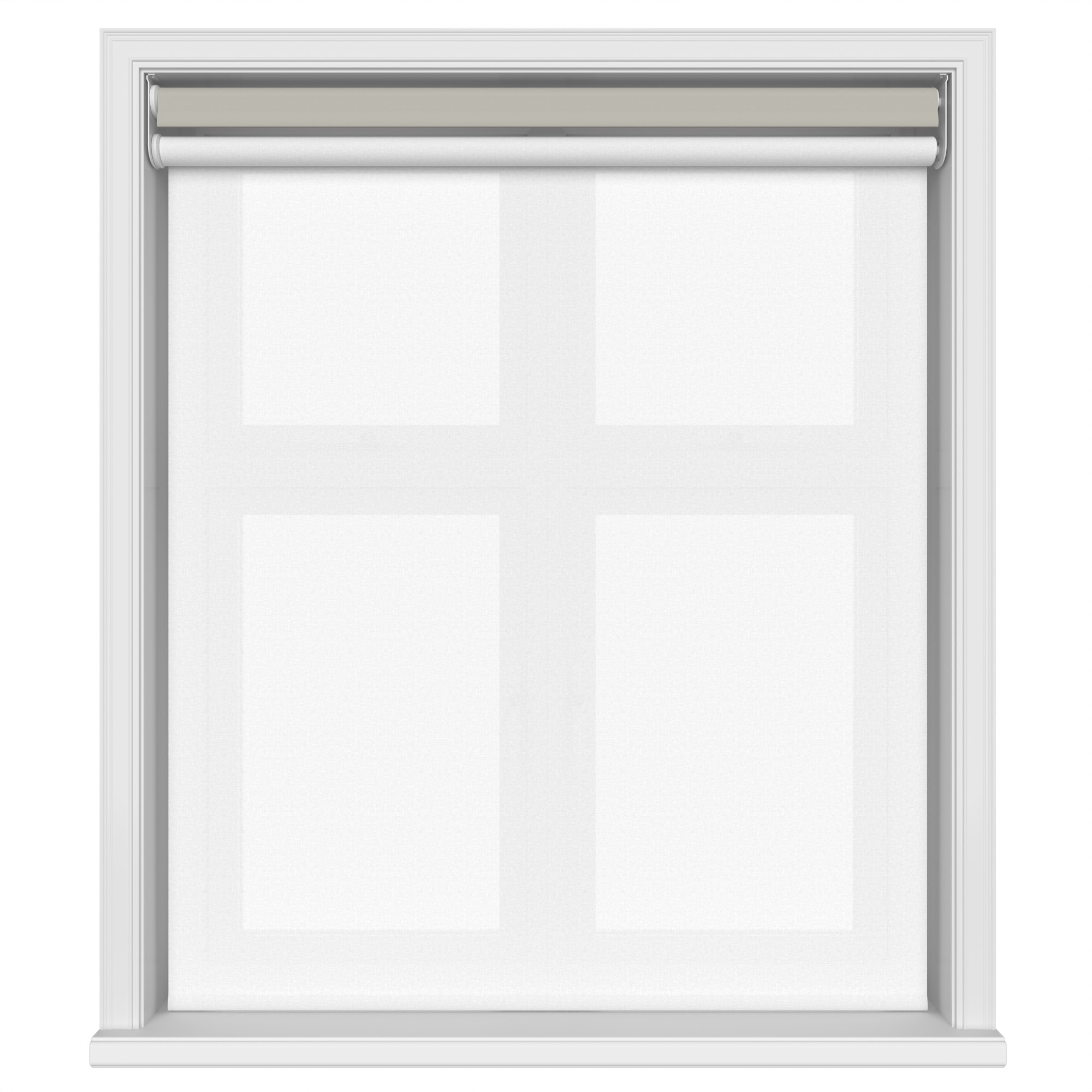 Dover Blackout Muted Truffle Motorised Double Roller Blind - Image 3