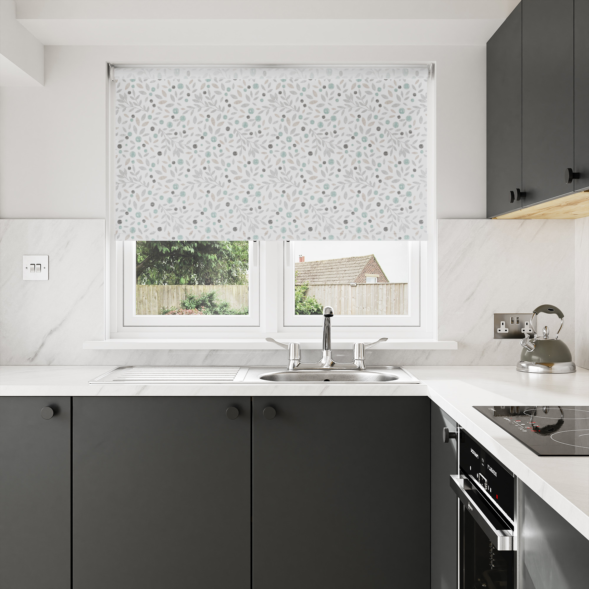 Veil Blue Drift Motorised Roller Blind - Image 7