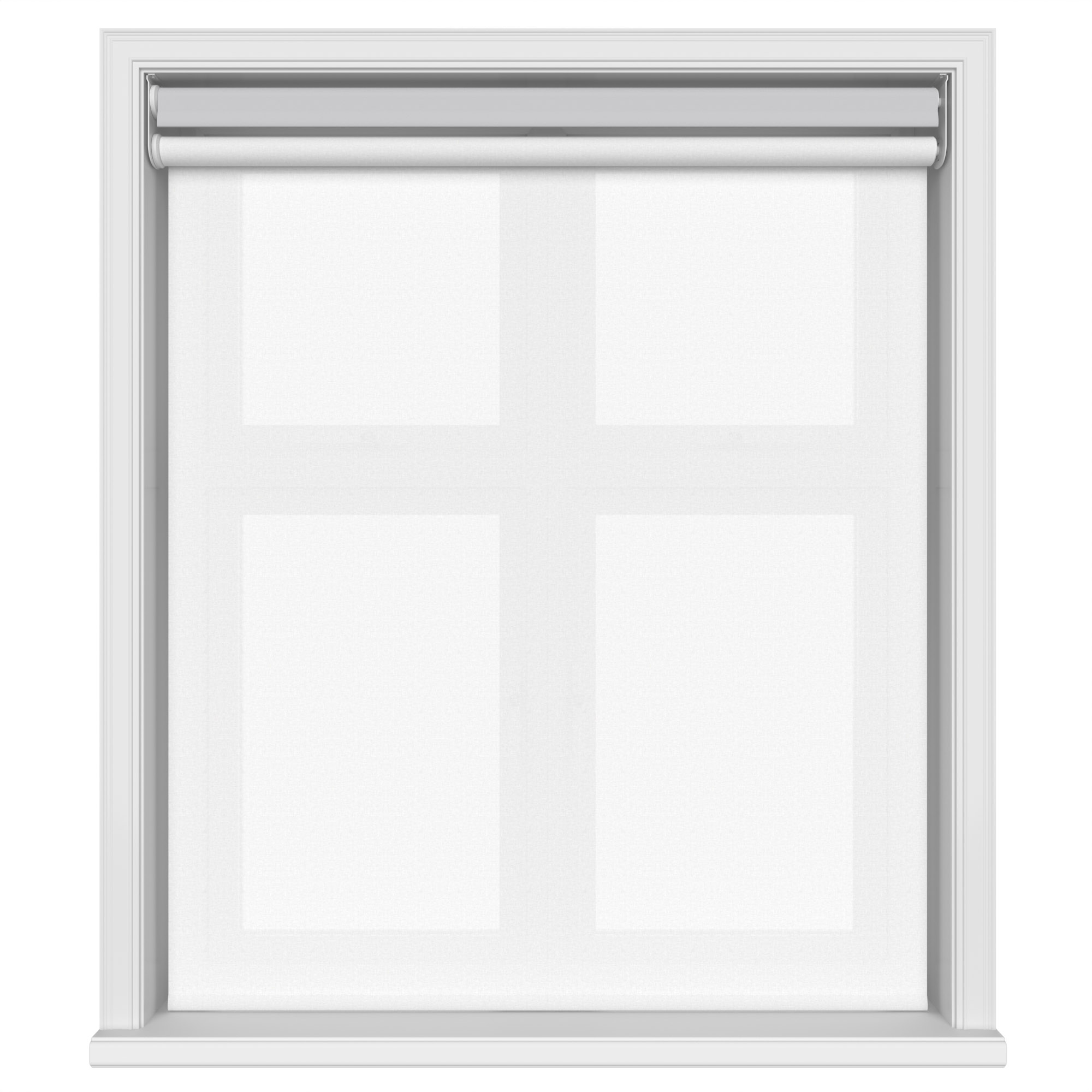 Dover Blackout Pale Grey Motorised Double Roller Blind - Image 3