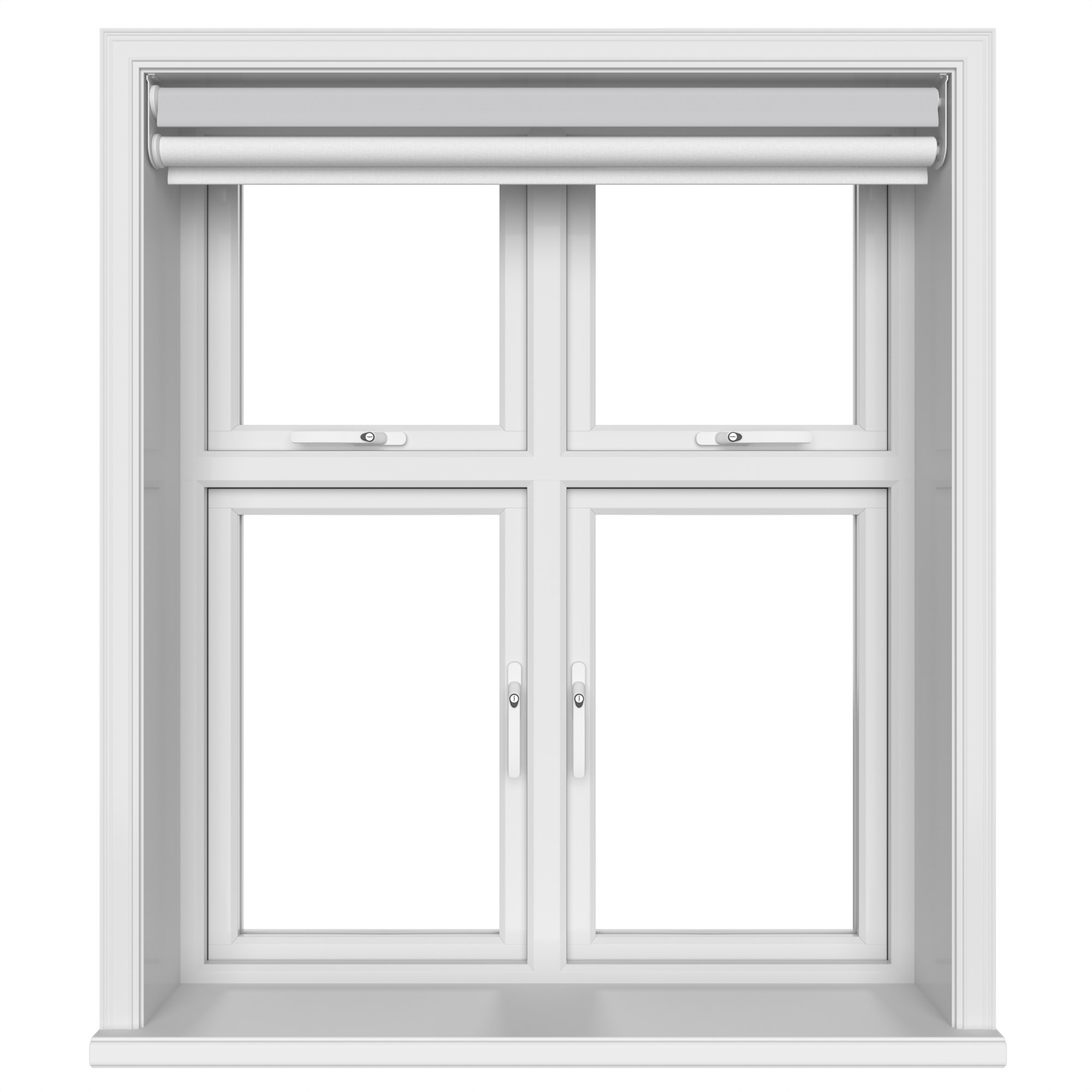 Dover Blackout Pale Grey Motorised Double Roller Blind - Image 5