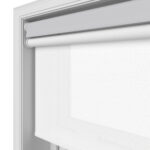 Dover Blackout Pale Grey Motorised Double Roller Blind
