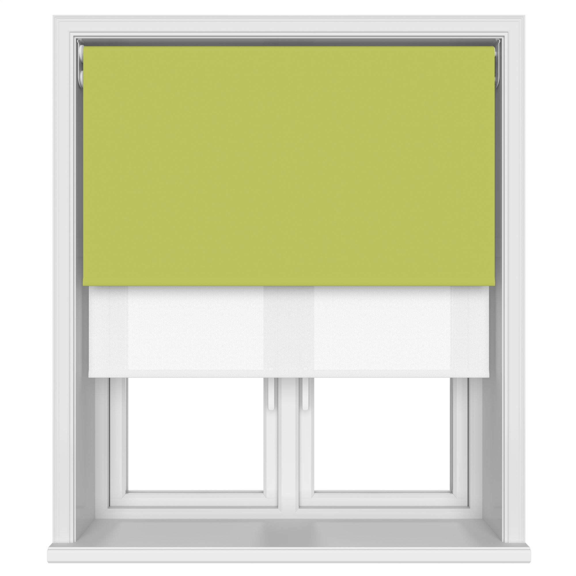 Dover Blackout Willow Leaf Motorised Double Roller Blind - Image 4