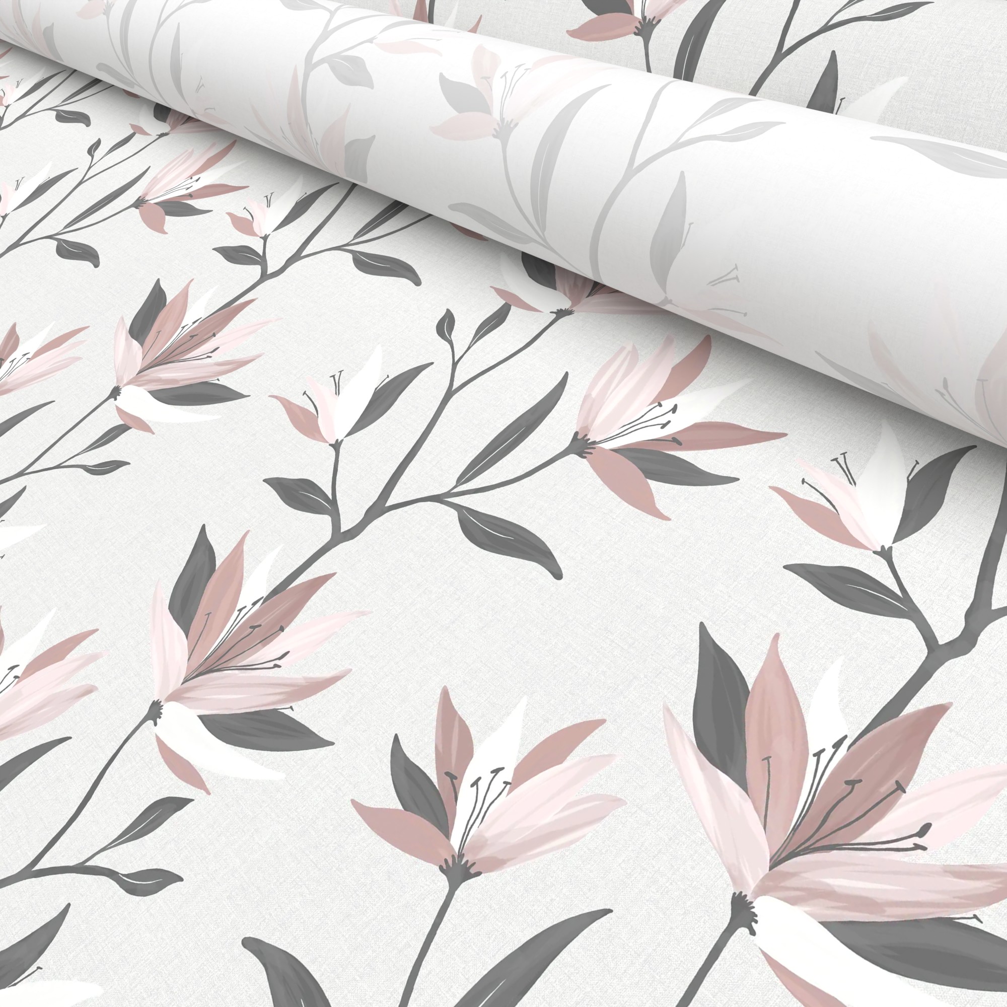 Lilyvale Faint Blossom Motorised Roller Blind - Image 5