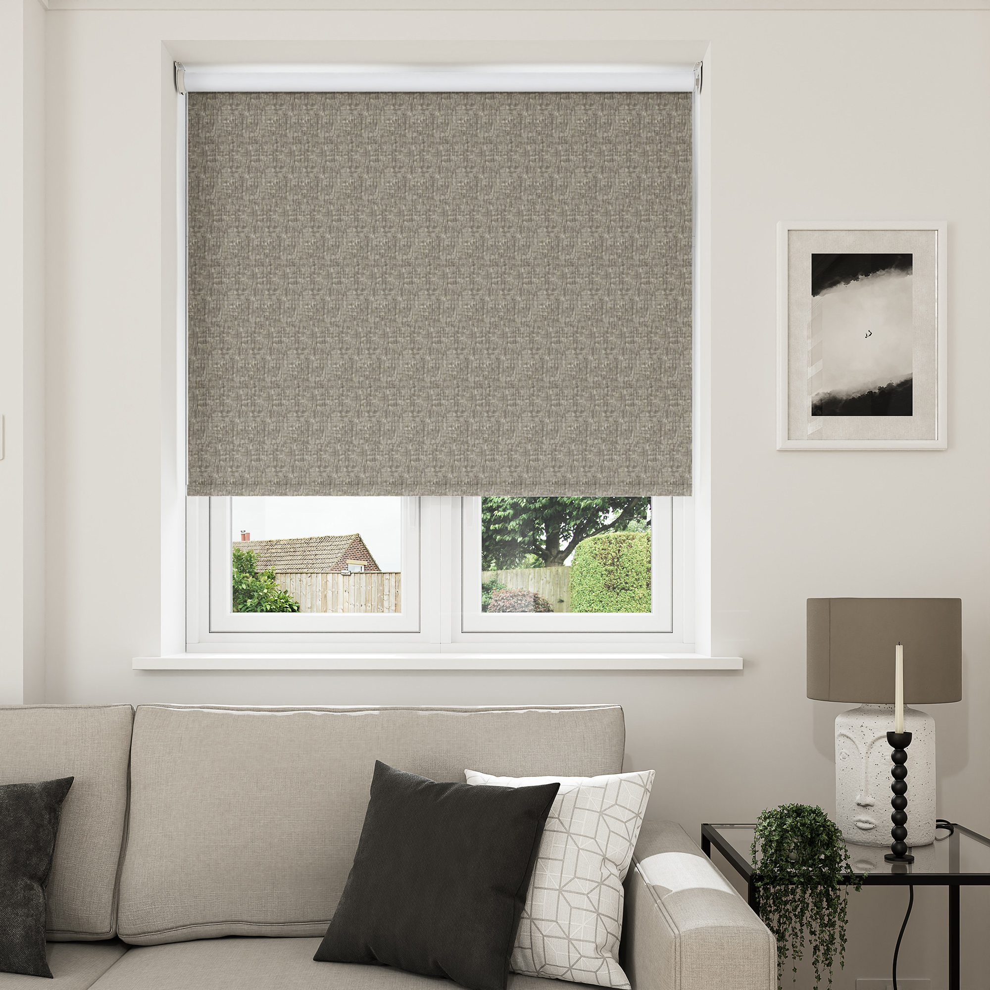 Hampton Blackout Hessian Motorised Roller Blind - Image 7