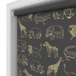 Night Safari Gold Blackout Motorised Roller Blind