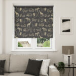 Night Safari Gold Blackout Motorised Roller Blind