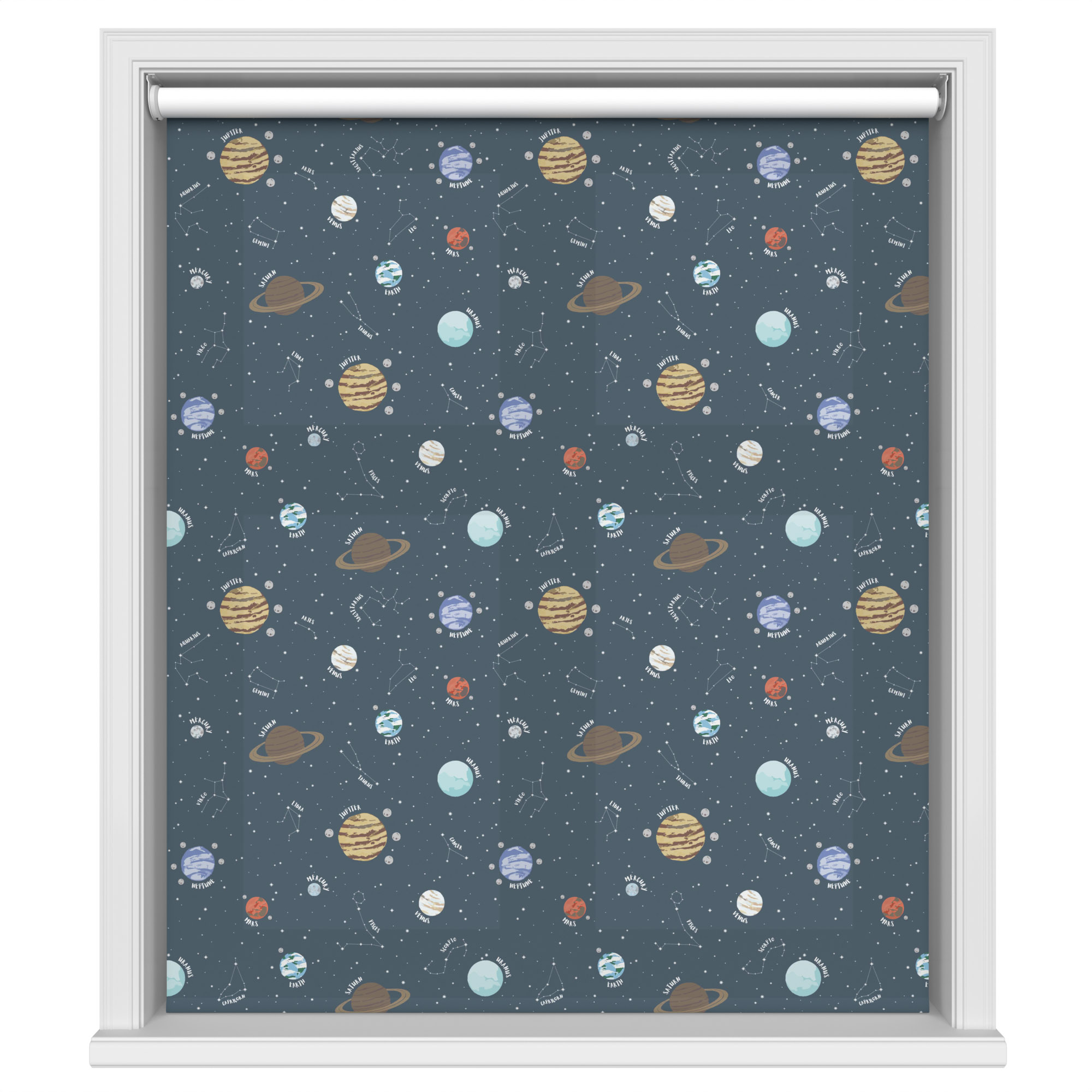 Cosmic Night Blackout Motorised Roller Blind - Image 2