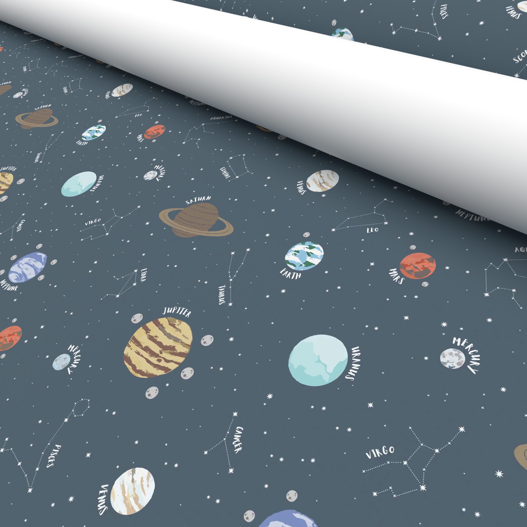 Cosmic Night Blackout Motorised Roller Blind - Image 5
