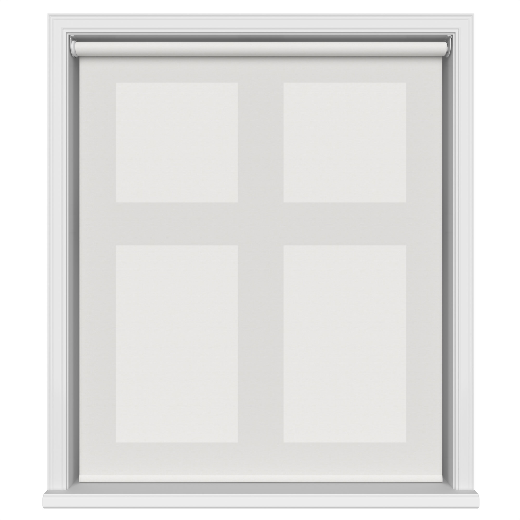 Lakeside Cotton White Motorised Roller Blind - Image 2