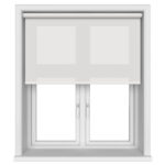 Lakeside Cotton White Motorised Roller Blind