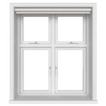 Lakeside Cotton White Motorised Roller Blind