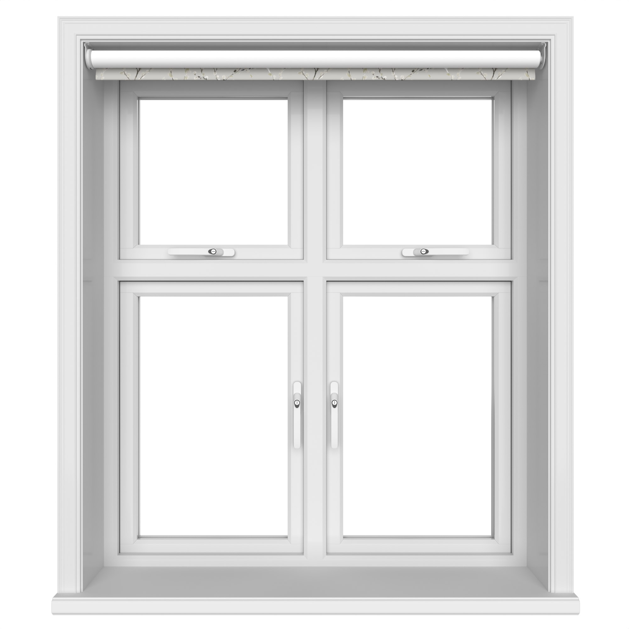 Willow Tree Blackout Birch White Motorised Roller Blind - Image 3