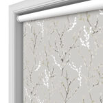 Willow Tree Blackout Birch White Motorised Roller Blind