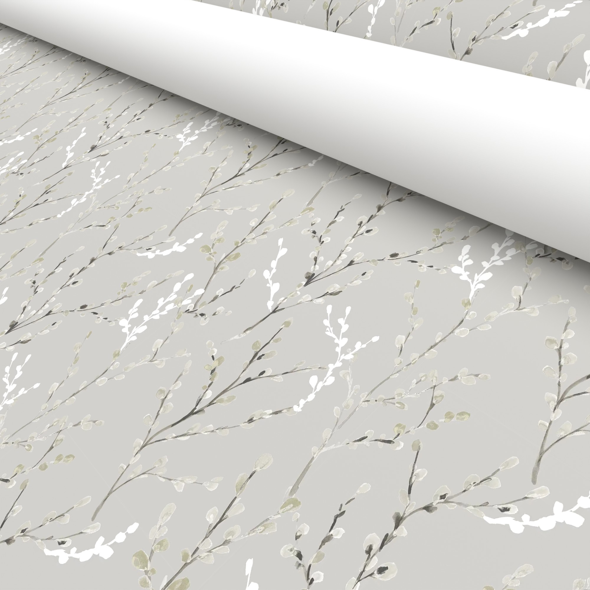 Willow Tree Blackout Birch White Motorised Roller Blind - Image 5
