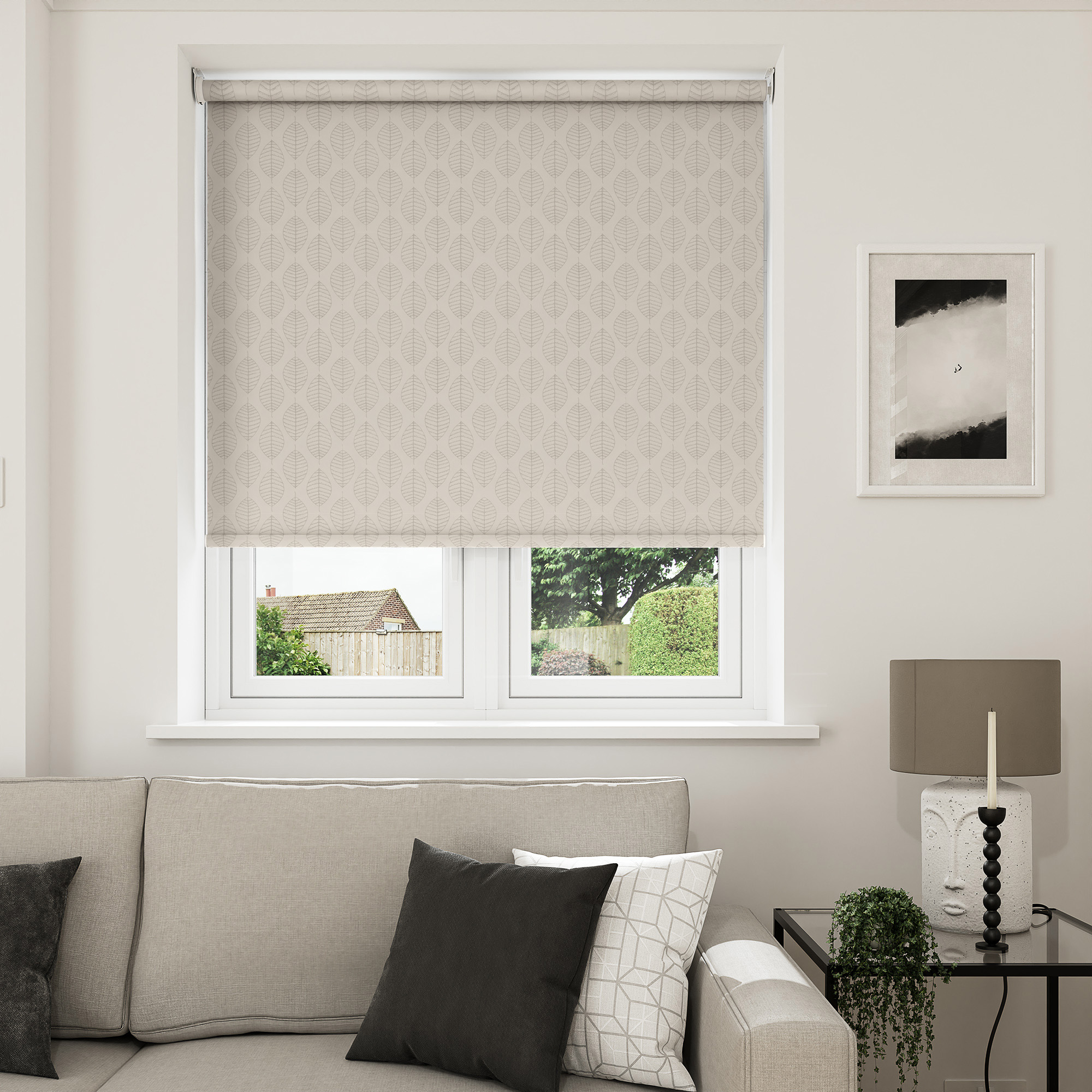 Foliage Blackout Tranquility Motorised Roller Blind - Image 7
